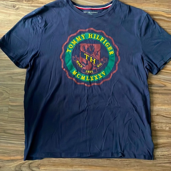 Tommy Hilfiger, blue large t shirt, unisex - Picture 1 of 4
